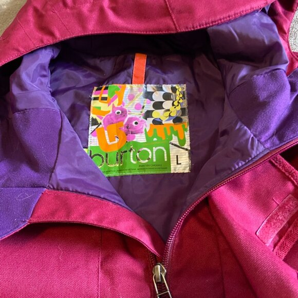 Womens BURTON Dry Ride Snow Board Ski Jacket size L Large Maroon - Picture 6 of 9